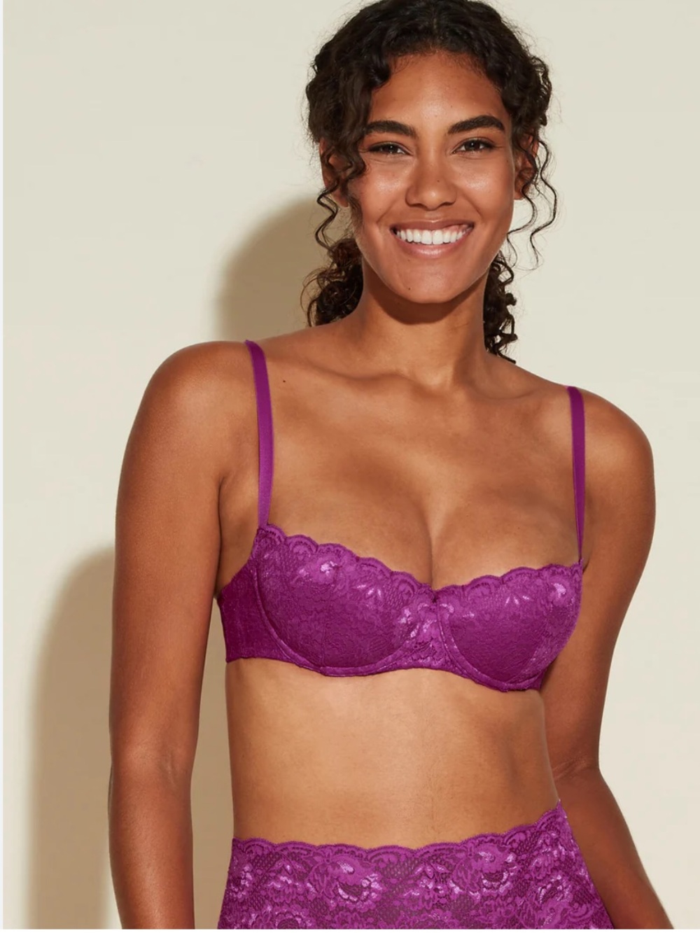 NWT Cosabella Never Say Never Pushie Push Up Bra 34C Swiss Beet Lace Underwire